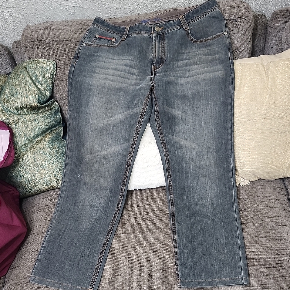 Gucci Vintage Women's Blue Boot Cut Jeans Marked Sz. 36 Fits 34W X 28" Distress